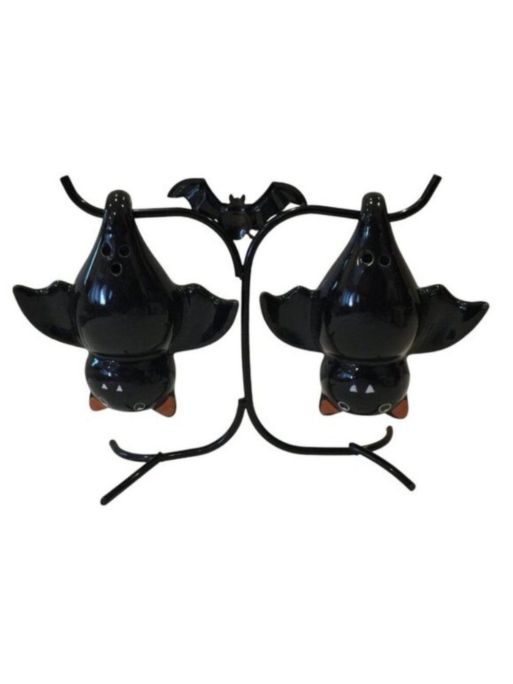 Cracker Barrel Halloween Hanging Bats Salt & Pepper Shaker Set Black 2025